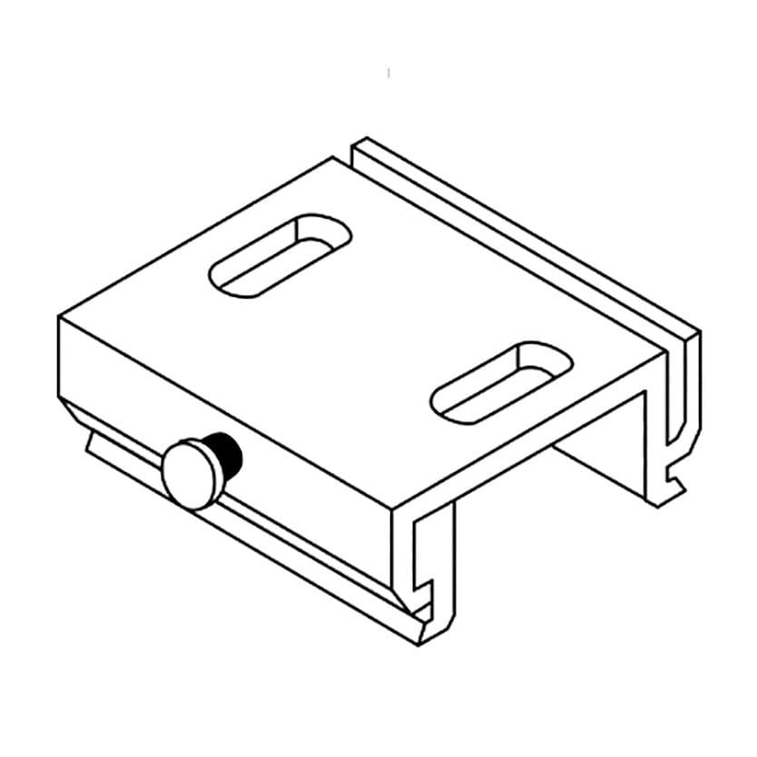 Aric - Fixation Plafond pour rail 3 allumages