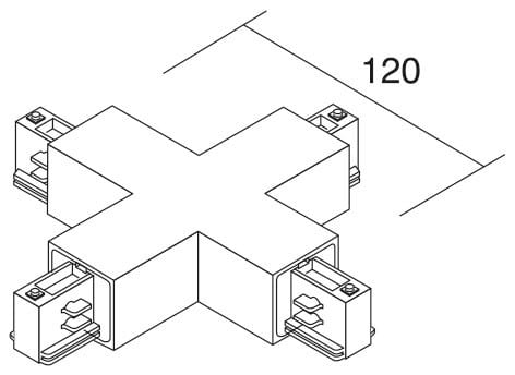 Aric - CONNECTEUR CROIX 023 - BLANC