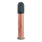 Aric - CALEO 1 - Borne Ext. IP44 IK07, graphite/bois, E27 100W max., Lpe non incl.
