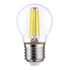 Aric - Lpe sphérique G45 Filament LED E27 3,8W 4000K 470lm, Cl.Energ. E, 15000H, claire
