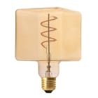 Aric - Lpe déco CUBE E27 LED 3,5W 2200K 190lm, Cl. Enrg = G, 25000H, dimmable, ambrée