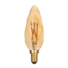 Aric - Lpe flamme torsad. C35 E14 4,1W 2500K 320lm, Cl. Enrg = G, 25000H, DIM, ambrée