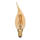 Aric - Lpe flamme coup/vent C35 E14 4,1W 2500K 320lm, Cl. Enrg = G, 25000H, DIM, ambrée
