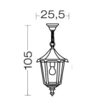 Aric - MONACO - Suspension Ext. IP43 IK02, vert, E27 100W max., Lpe non incl.