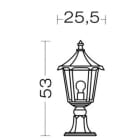 Aric - MONACO - Borne Ext. IP43 IK02, vert, E27 100W max., Lpe non incl., haut. 53cm