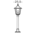 Aric - MONACO - Lant.+Mat IP43 IK02, noir, E27 100W max., Lpe non incl., haut.1,55m