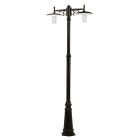 Aric - TOSCANE - Lant.+Mat IP43 IK02, noir, E27 2x57W max., Lpe non incl., haut.2,33m