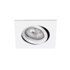 Aric - TIPO C-230 - Encastré GU10, carré, orientable et basc., blanc, Lpe non incl.
