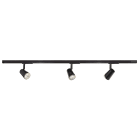 Aric - JUDY-Rail 1all. 029 +3 spots GU10, noir, a/lpes LED 3,6W 3000K 400lm dimm. incl