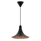 Aric - Suspension déco CYMBA E27, noir/doré, Lpe non fournie
