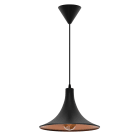 Aric - Suspension déco CYMBA E27, noir/doré, Lpe non fournie
