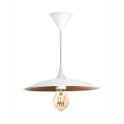 Aric - ROMA - Suspension E27 60W max, Ø280mm, acier blanc/int.cuivré, Lpe non incl.