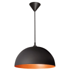 Aric - COMO - Suspension E27 60W max, Ø335mm, acier noir/int.cuivré, Lpe non incl.