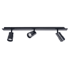 Aric - Appl. Barre 3 spots JUDY B3 GU10, noir, LED 6,6W 4000K 680lm 25000H incl.