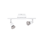 Aric - ECCO B2 - Plaf./Appl.Mur 2 spots GU10 50W max., blanc, Lpes non incl.