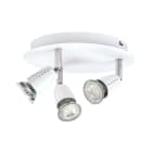 Aric - ECCO P3 - Plafonnier 3 spots GU10 50W max., blanc, Lpes non incl.