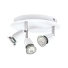 Aric - ECCO P3 - Plafonnier 3 spots GU10 50W max., blanc, Lpes non incl.