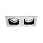 Aric - SQUARE 100-12 - Encastré GU5,3, rectang., orient. et basc., alu, Lpe non incl.