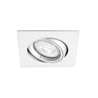 Aric - SPEED 70 C 230 - Encastré GU10, carré, basculant, blanc, Lpe non incl.