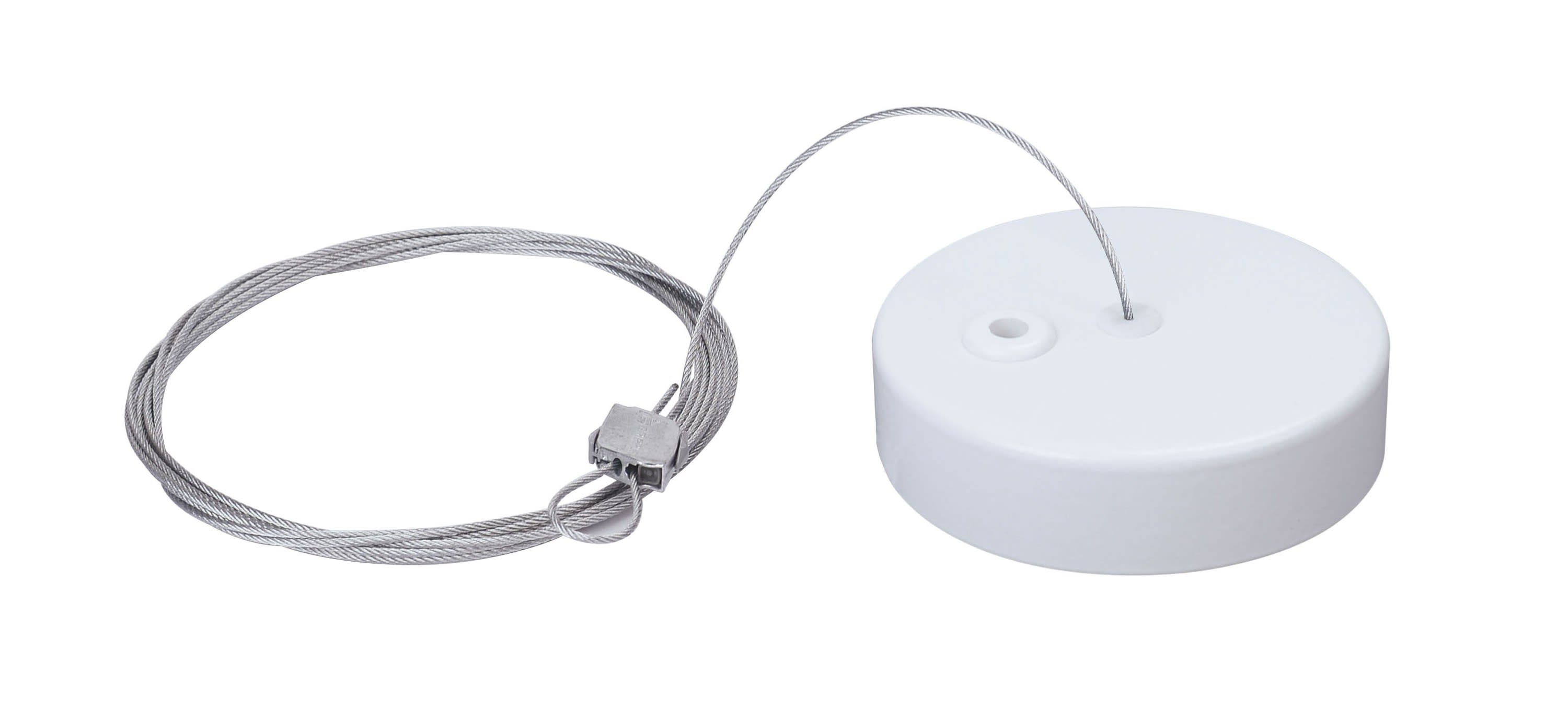 Aric - Kit de suspension pour LEXA : patère acier blanc et filin acier