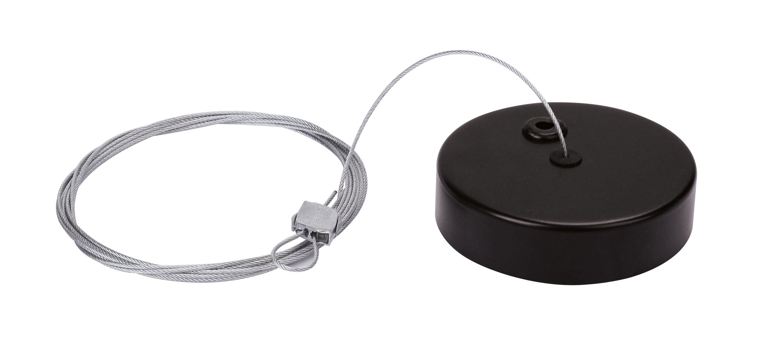 Aric - Kit de suspension pour LEXA : patère acier noir et filin acier
