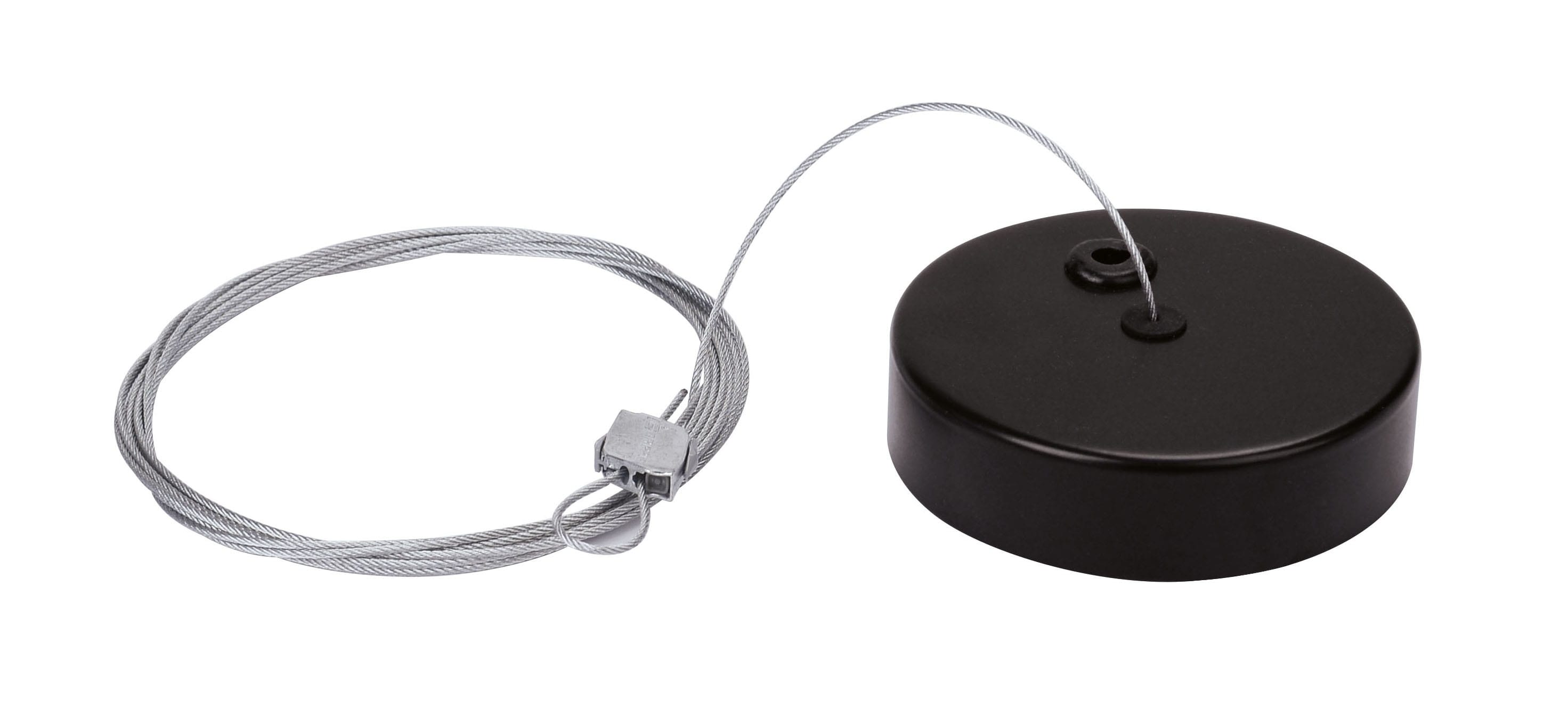 Aric - Kit de suspension pour LEXA : patère acier noir et filin acier