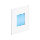 Aric - BALIZ 2 - Encastré Mur carré, fixe, blanc, LED intég. 1,8W bleu