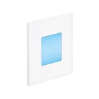 Aric - BALIZ 2 - Encastre Mur carre, fixe, blanc, LED integ. 0,92W bleu