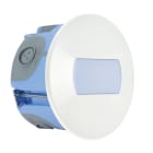 Aric - BALIZ - Encastré Mur rond, fixe, blanc, LED intég. 1,2W bleu