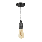 Aric - EPOQUE - Susp. E27 60W max, douille style rétro, anthracite, Lpe non incl.