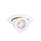 Aric - RANDY S - Downlight rond, orientable, blanc, 36°, LED intég 7,7W 3000K 800lm