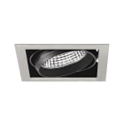 Aric - KIT QUADRA MONO -Downlight orient. gris, module LED 34W 4000K 40° 3400lm incl