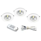 Aric - KIT S1200 LED - Encastrés blancs avec LED G4 1,8W 3000K 150lm, driver inclus