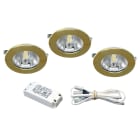 Aric - KIT S1200 LED - Encastrés dorés avec LED G4 1,8W 3000K 150lm, driver inclus