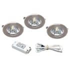 Aric - KIT S1200 LED - Encastrés chromés avec LED G4 1,8W 3000K 150lm, driver inclus