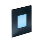 Aric - BALIZ 2 - Encastré Mur carré, fixe, noir, LED intég. 1,8W bleu
