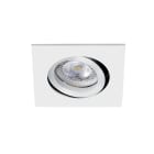 Aric - TIPO C - Encastré GU10, carré, orientable, blanc, a/lpe LED 7W 3000K 650lm incl.