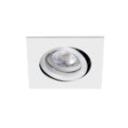 Aric - TIPO C-Encastré GU10, carré, orientable, blanc, a/lpe LED 6,6W 4000K 680lm incl.