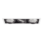 Aric - KIT QUADRA TERTIO -Downlight orient. blanc, 3 mod. LED 34W 3000K 40° 3300lm incl