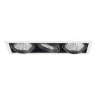 Aric - KIT QUADRA TERTIO -Downlight orient. blanc, 3 mod. LED 34W 4000K 40° 3400lm incl
