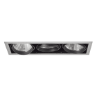 Aric - KIT QUADRA TERTIO -Downlight orient. gris, 3 mod. LED 34W 4000K 40° 3400lm incl