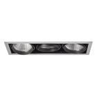 Aric - KIT QUADRA TERTIO -Downlight orient. gris, 3 mod. LED 34W 4000K 40° 3400lm incl