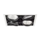 Aric - KIT QUADRA QUATRO -Downlight orient. blanc, 4 mod. LED 34W 3000K 40° 3300lm incl