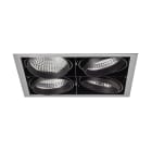 Aric - KIT QUADRA QUATRO -Downlight orient. gris, 4 mod. LED 34W 4000K 40° 3400lm incl
