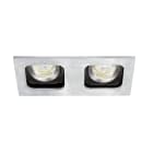 Aric - SQUARE 100-230 - Encastré GU10, orient./basc., alu, a/lpe LED 2x6,6W 4000K 680lm