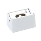 Aric - ELASTO LED 2 - Appl. Mur minimaliste avec tube S14d LED fourni, métal blanc
