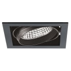 Aric - KIT QUADRA MONO -Downlight orient. noir, module LED 34W 4000K 40° 3400lm incl