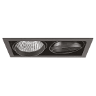 Aric - KIT QUADRA DUO -Downlight orient. noir, 2 mod. LED 26,6W 3000K 40° 3200lm incl