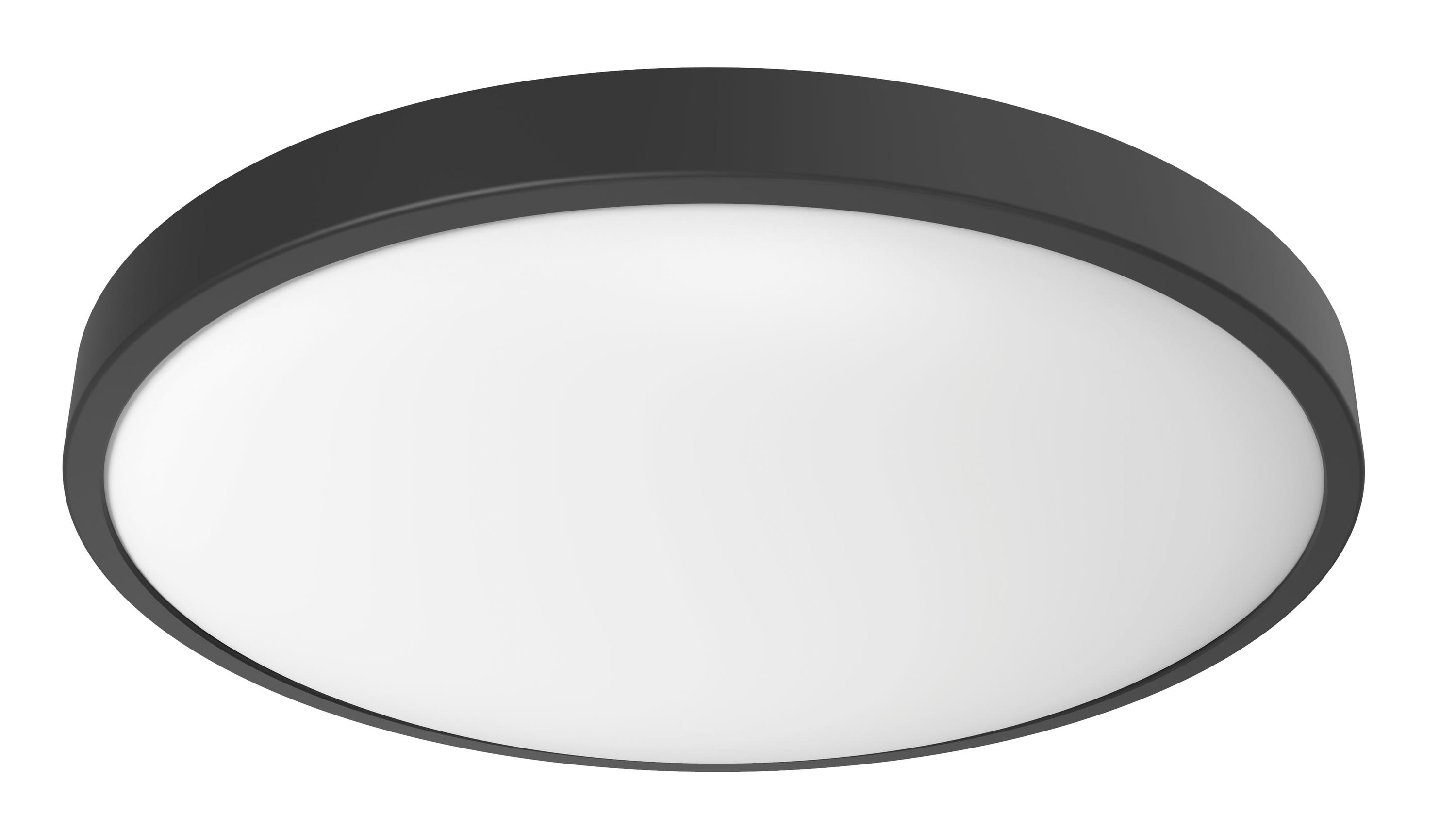 Aric - C4 CCT - Plaf. / Appl. Mur IP44 LED intég. 21W CCT 3000-4000K 1900lm, noir