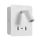 Aric - LIZEO - Liseuse LED 3000K 40000H avec éclairage d'ambiance et prise USB-C, blanc